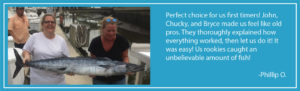 Wahoo Fishing Charters Charleston Testimonial