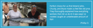 Wahoo Fishing Charters Charleston Testimonial